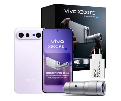Smartfon vivo X300 FE 5G 12/512GB 120Hz Fiolet BOX Zestaw fotograficzny
